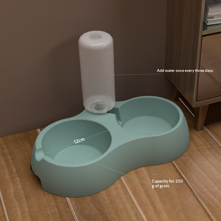 LUXENEST HOME Pet Feeding & Drinking Station Bowl with food and water for cats and dogs