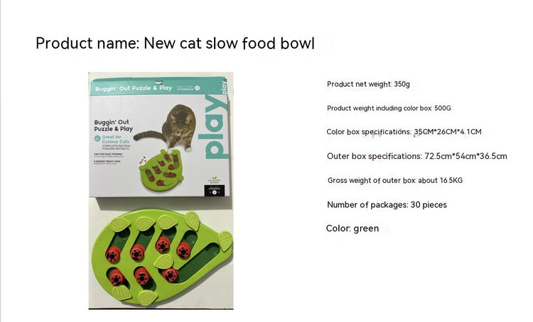 LUXENEST HOME Christmas Pet Bowl design featuring a green puzzle feeder with red ladybug paw prints.