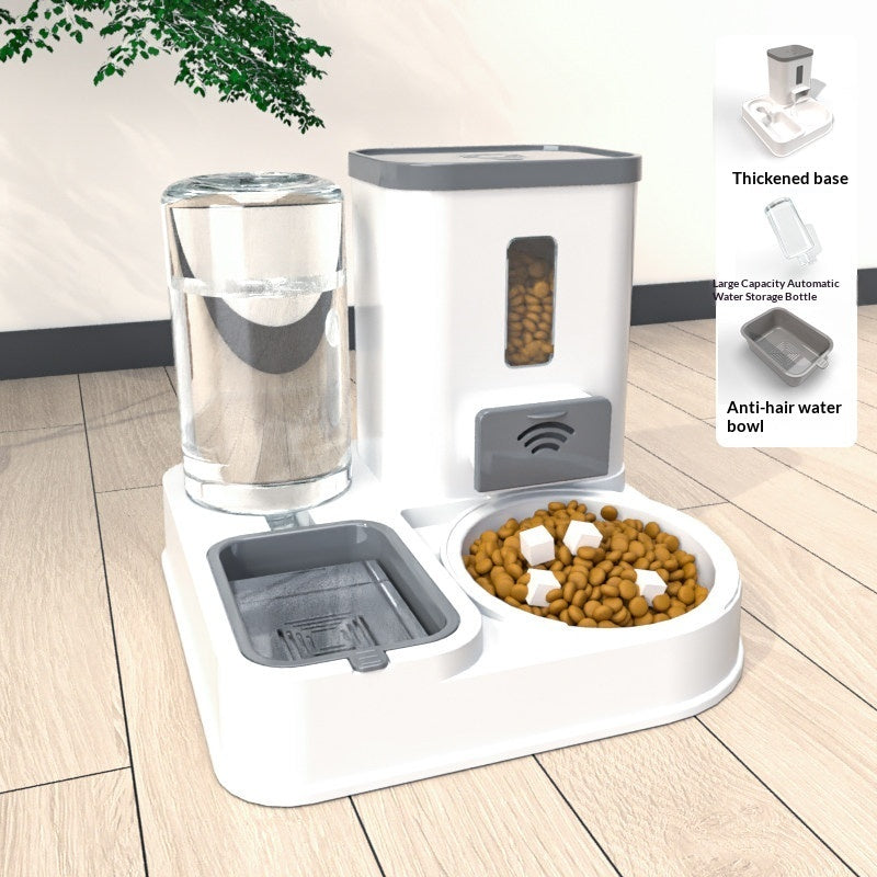 LUXENEST HOME Pet Feeding & Drinking Station Bowl with food and water for cats and dogs