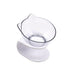 LUXENEST HOME Kitten Cervical Support Feeding Bowl with two bowls filled with pet food on a green background.
