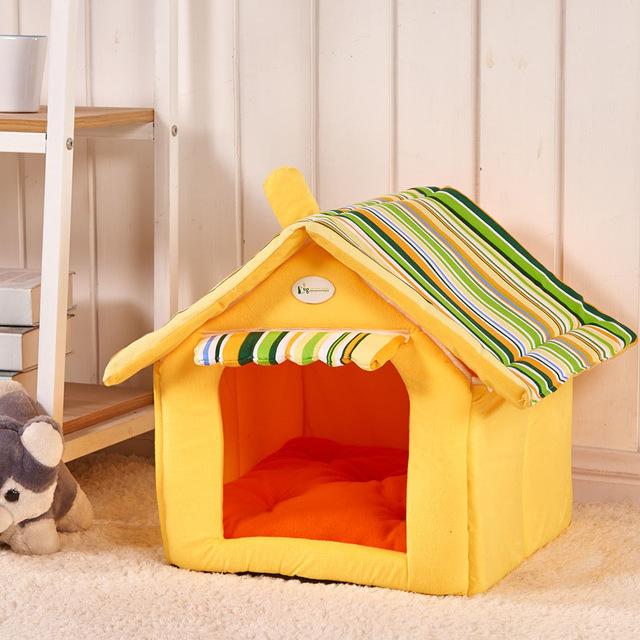LUXENEST HOME Striped Pet House & Dog Bed