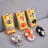 LUXENEST HOME Colorful Felt Bell Cat Toy Ball