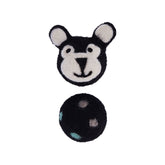 LUXENEST HOME Colorful Felt Bell Cat Toy Ball