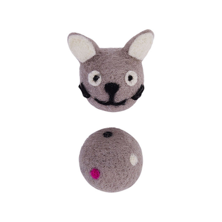 LUXENEST HOME Colorful Felt Bell Cat Toy Ball