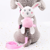 LUXENEST HOME Cute Angel Pet Dog Leash with fluffy puppy wearing purple angel wings and matching leash.