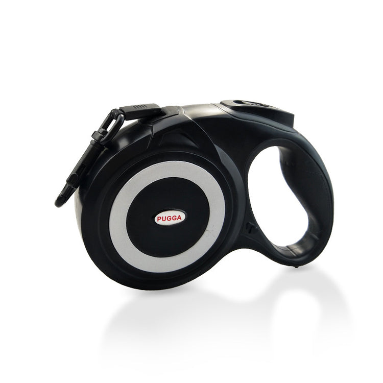 LUXENEST HOME retractable leash for large dogs in black, gray, and red colors.