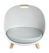 LUXENEST HOME Four Seasons Cat Nest Pet Bed with a cat relaxing comfortably in a modern pet bed.