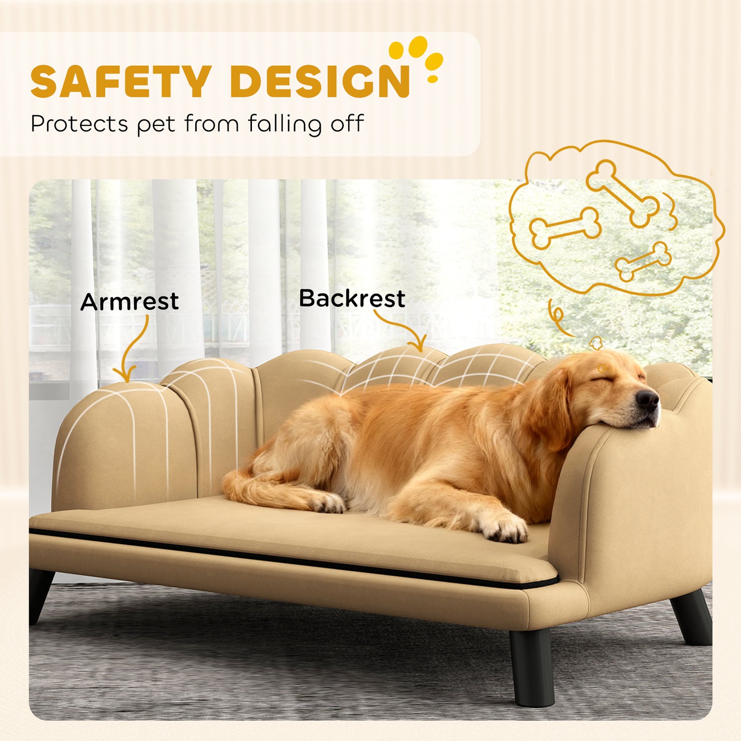 LUXENEST HOME Pearl Design Luxury Pet Sofa Bed