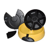 LUXENEST HOME Automatic Pet Feeding Machine in yellow with dry food compartment.