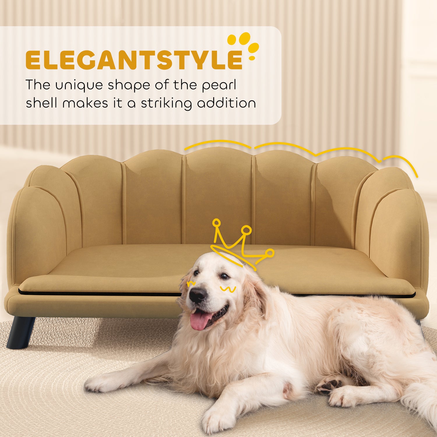 LUXENEST HOME Pearl Design Luxury Pet Sofa Bed