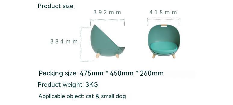 LUXENEST HOME Four Seasons Cat Nest Pet Bed with a cat relaxing comfortably in a modern pet bed.