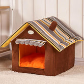 LUXENEST HOME Striped Pet House & Dog Bed