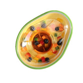 LUXENEST HOME Anti-Tumble Avocado Pet Bowl with a happy dog enjoying its meal.