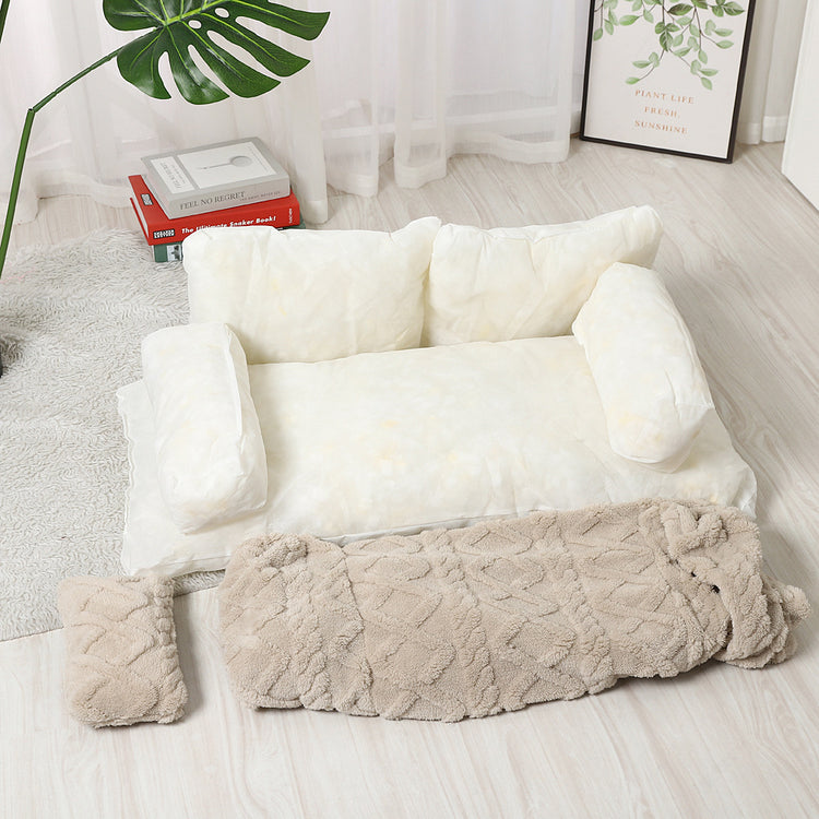 LUXENEST HOME Warming Pet Sofa Bed Washable