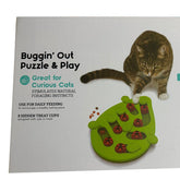 LUXENEST HOME Christmas Pet Bowl design featuring a green puzzle feeder with red ladybug paw prints.