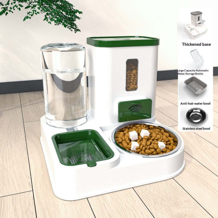 LUXENEST HOME Pet Feeding & Drinking Station Bowl with food and water for cats and dogs