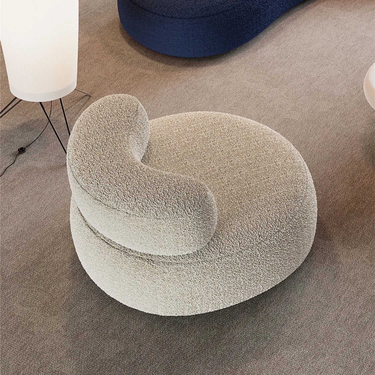 Modern Sofa Living Room Modular Section Corner Fabric Velvet Cloud Convertible 3 Seat Sofa