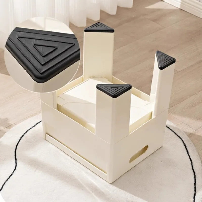 Nordic Storage Ottoman, Creative Shoe Bench for Entryway, Multi-Function Living Room Organizer, Narrow Storage Seat