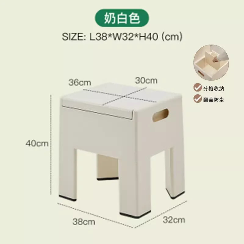 Nordic Storage Ottoman, Creative Shoe Bench for Entryway, Multi-Function Living Room Organizer, Narrow Storage Seat