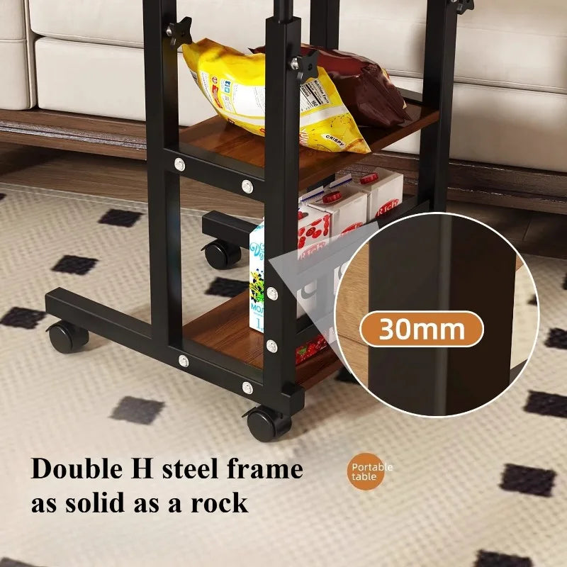Multi-Functional Small Desk for Bedroom/Dorm/Home Office, Space-Saving Study Table for Students & Lazy Person