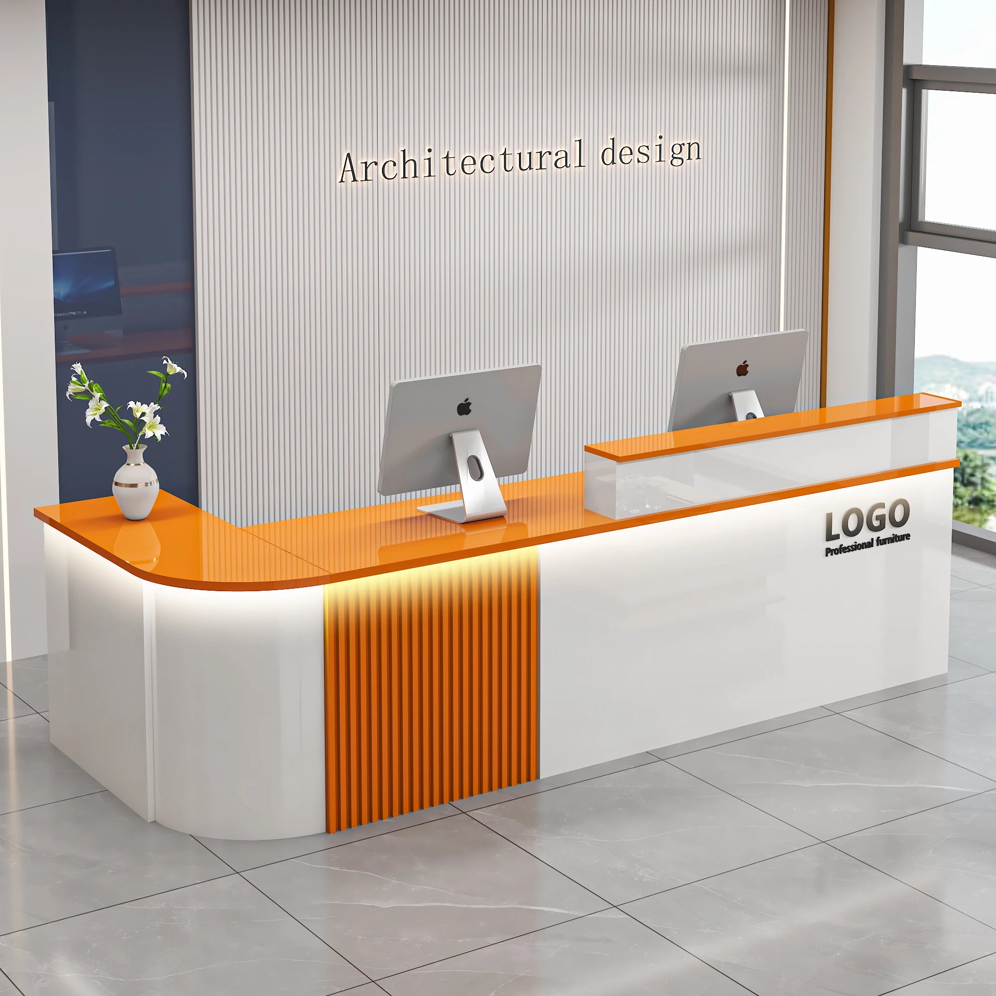 Professional Office Bar Counter Custom Simple Luxury Design Reception Desk Beauty Salon Bancone Bar Lusso Commercial Furniture