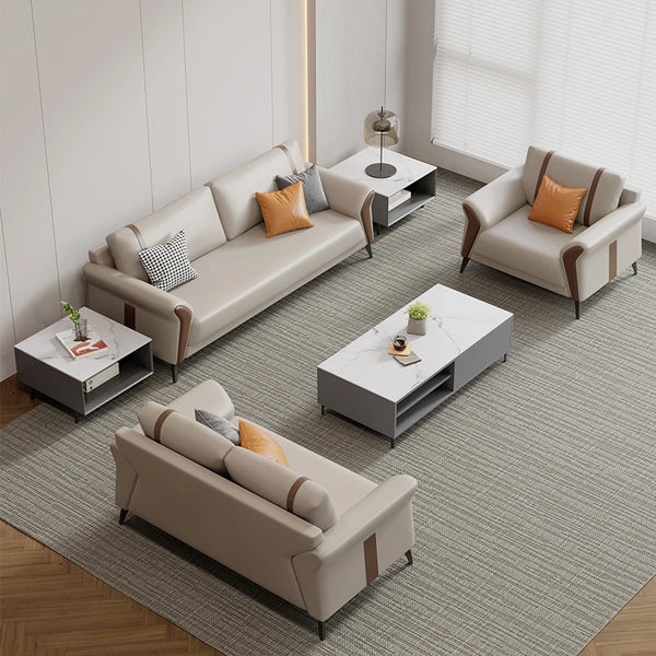 Be Greeted with Modern Design High-end Office Furniture Sofa Set 1+1+3 Office Furniture Sofa