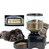 LUXENEST HOME 3-meal automatic pet feeder machine with food dispenser and bowl.