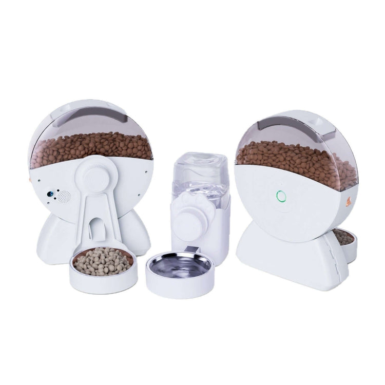 LUXENEST HOME Smart Pet Feeder with HD Camera dual-use design for cats and dogs, featuring APP control and video surveillance.