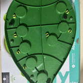 LUXENEST HOME Christmas Pet Bowl design featuring a green puzzle feeder with red ladybug paw prints.