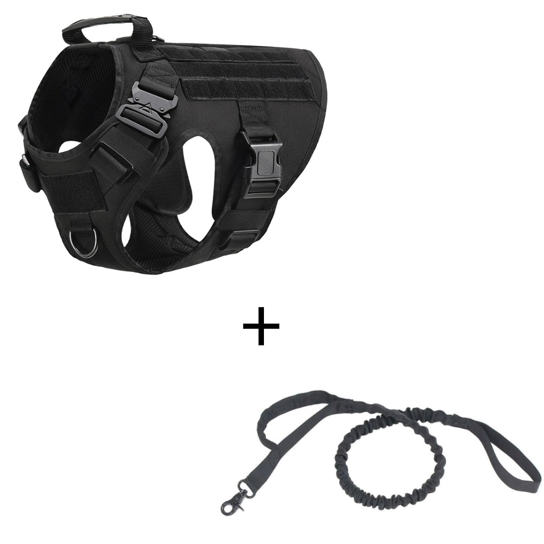 LUXENEST HOME Outdoor Tactical Dog Vest with Heavy-Duty Leash
