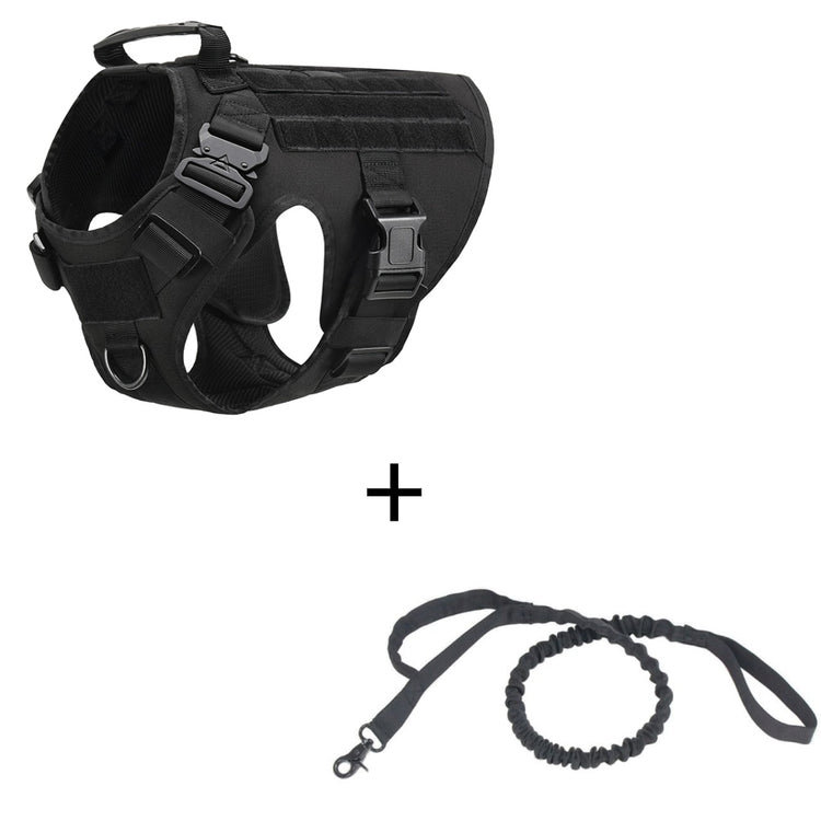LUXENEST HOME Outdoor Tactical Dog Vest with Heavy-Duty Leash