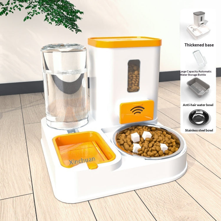 LUXENEST HOME Pet Feeding & Drinking Station Bowl with food and water for cats and dogs
