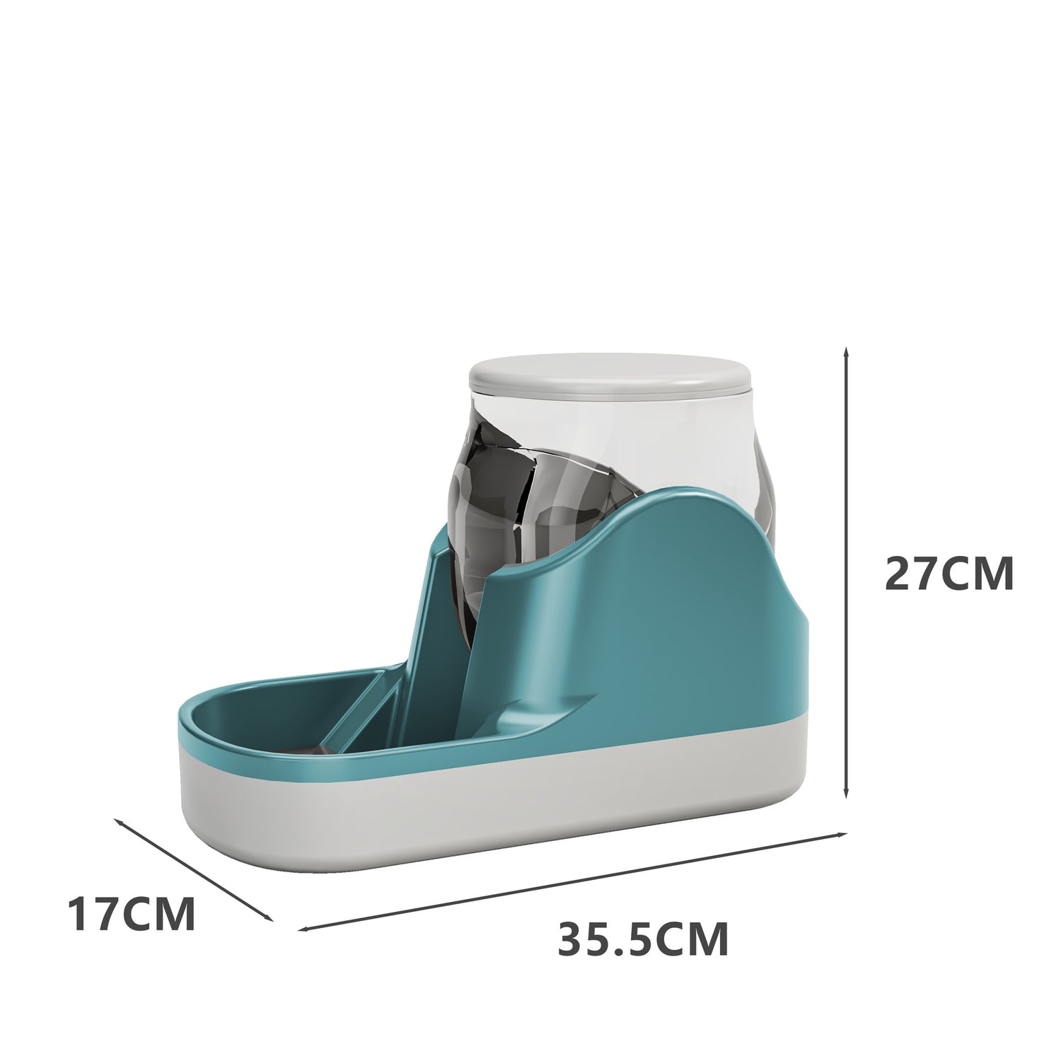 LUXENEST HOME Cat Water Fountain & Auto Feeder with large-capacity food dispenser for pets.