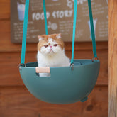 LUXENEST HOME Four Seasons Cat Nest Pet Bed with a cat relaxing comfortably in a modern pet bed.