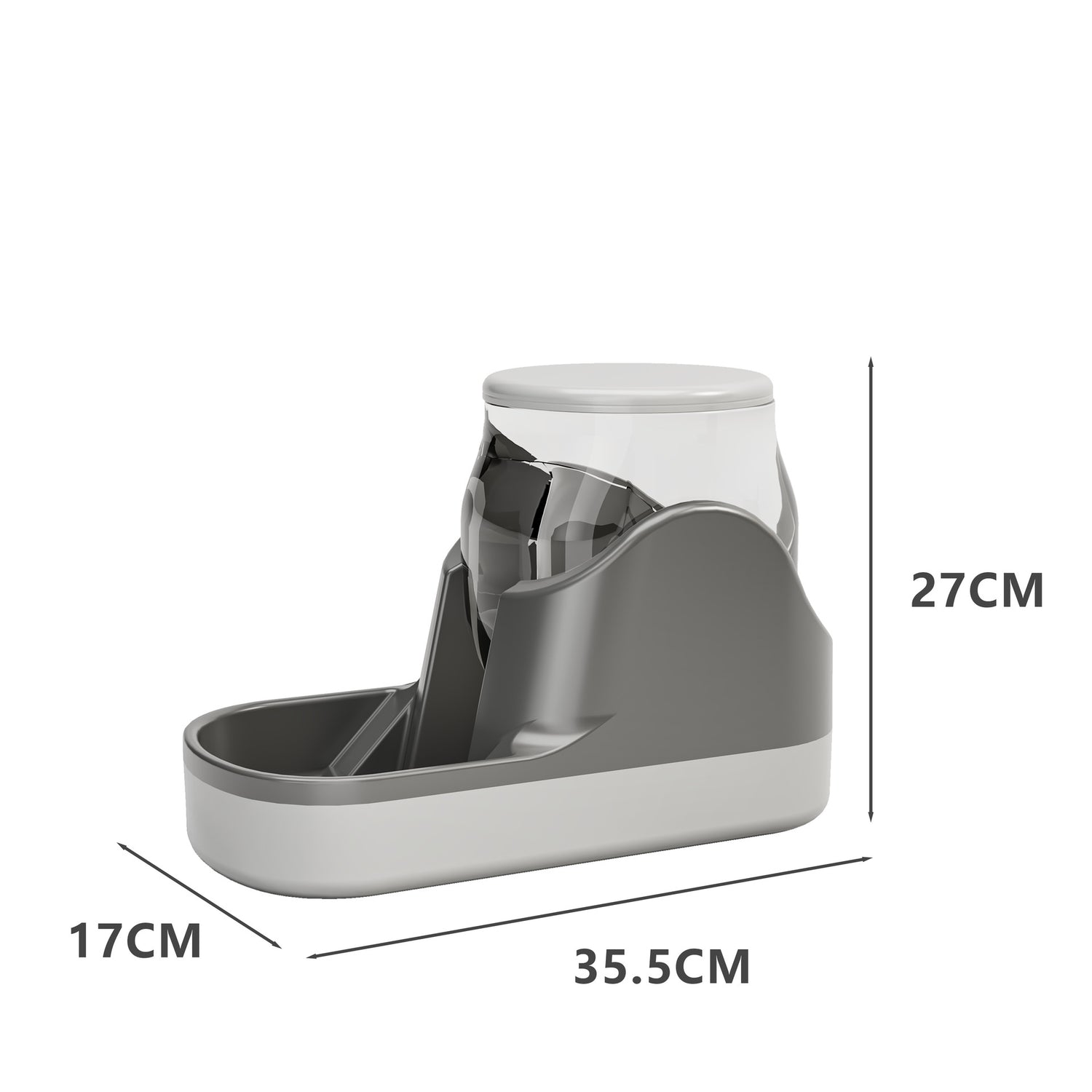 LUXENEST HOME Cat Water Fountain & Auto Feeder with large-capacity food dispenser for pets.