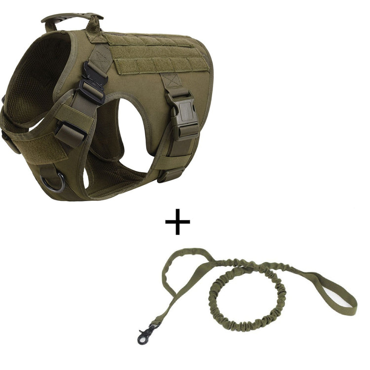 LUXENEST HOME Outdoor Tactical Dog Vest with Heavy-Duty Leash