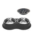 LUXENEST HOME Removable Pet Slow Feeding Bowl with dog enjoying meal on the floor.