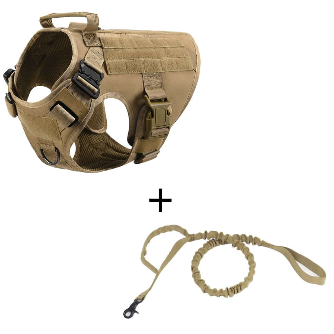 LUXENEST HOME Outdoor Tactical Dog Vest with Heavy-Duty Leash