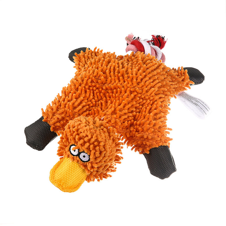 LUXENEST HOME Plush Duck Dog Toy for Chewing